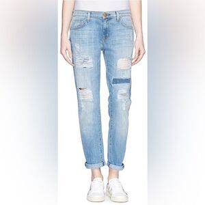 Current Elliott The Fling Ripped Patchwork Slim Boyfriend Jeans Women Size 26